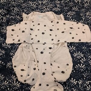 Happiest Baby White Sleep Sack with Black Dots (Not For Snoo)